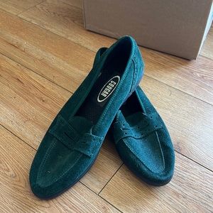 Cougar Green Suade loafer made in Spain